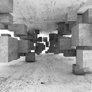 Foto tapeta - Concrete Tetris