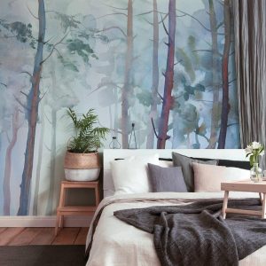 Alternative view of Foto tapeta - Aquarelle Fores - 350 cm x 255 cm