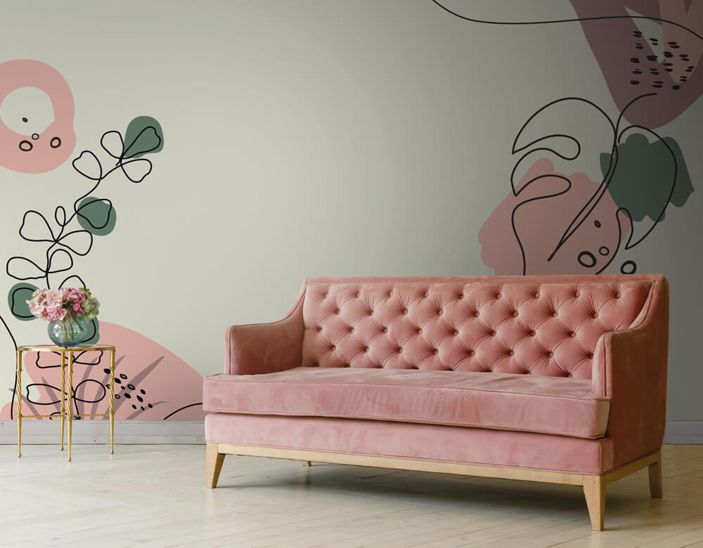 Livingwalls fototapeta - DrawnLeaves1 DD120221 - slika 2