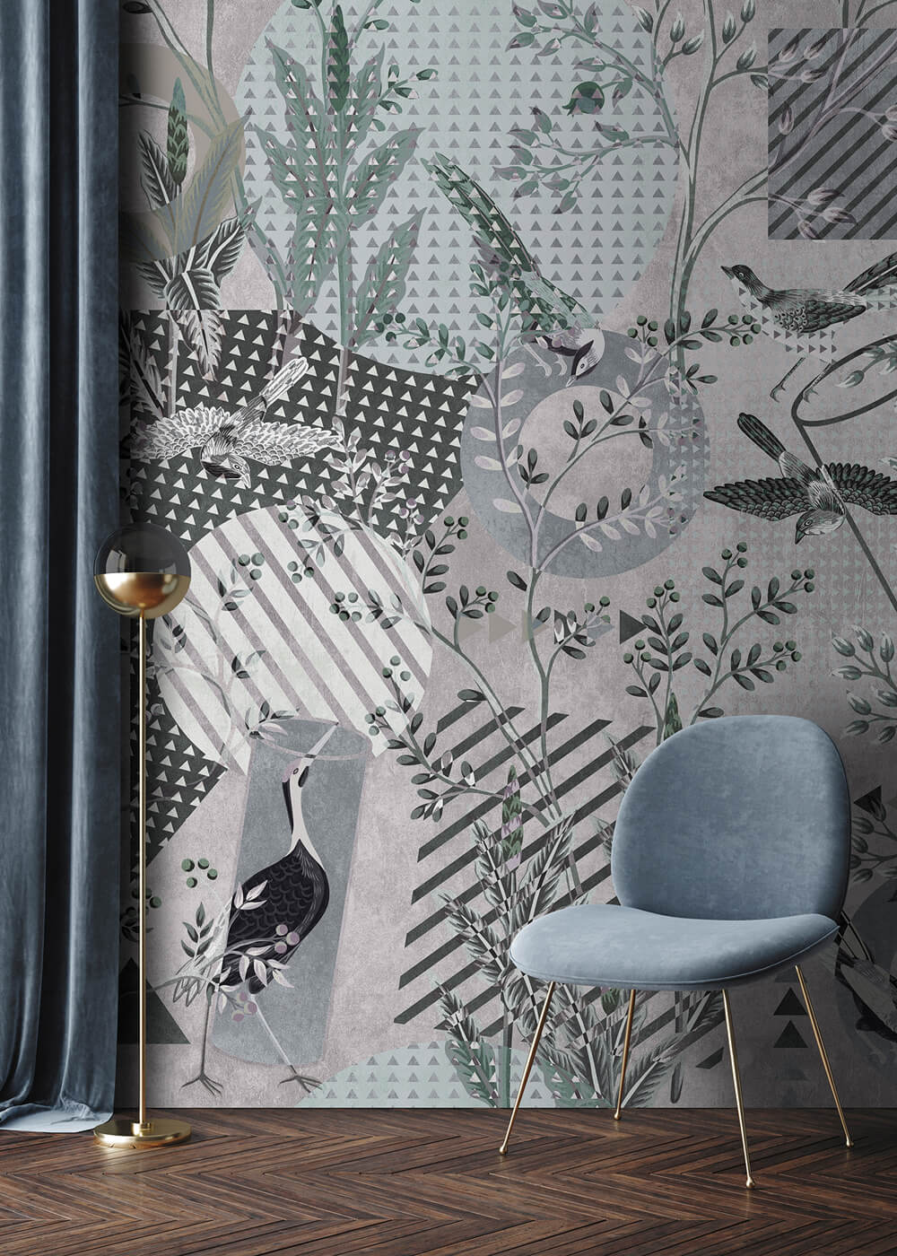 AS foto tapeta - Walls by Patel 3 - Birdsplaygrou1 - slika 2