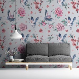 Alternative view of Foto tapeta Designwalls 2 - PinkCrane     (Roza Žerjav)