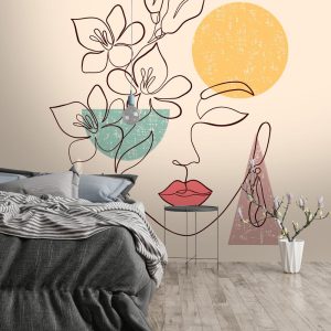 Alternative view of Foto tapeta Designwalls 2 - MinimalFace   (Minimalna Oblika)