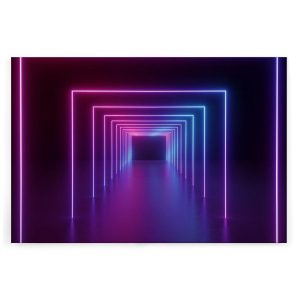 Slika na platnu Designwalls 2 - NeonHallway (Neonski Hodnik)