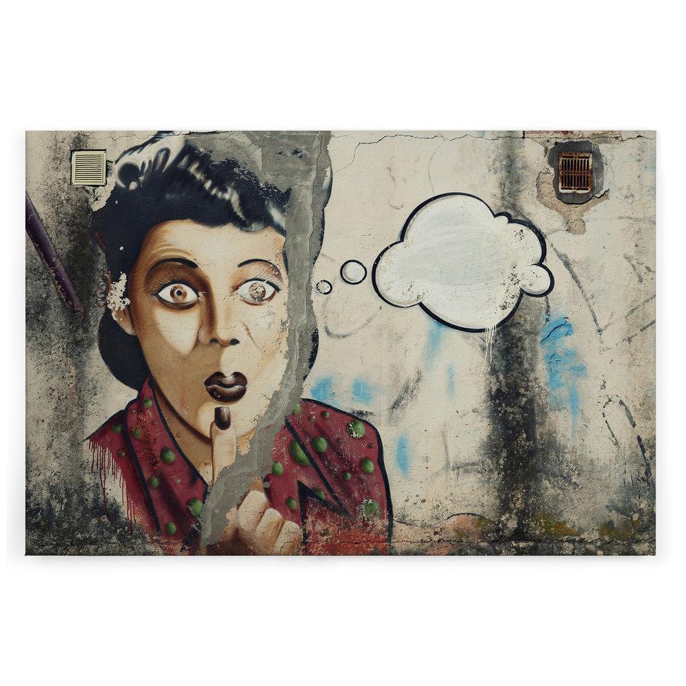 Slika na platnu Designwalls 2 - StreetArtWoman(Ulična Umetnost Ženska)