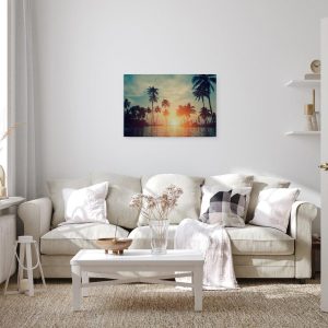 Alternative view of Slika na platnu Designwalls 2 - Sunset&Palms  (Sončni Zahod In Palme)
