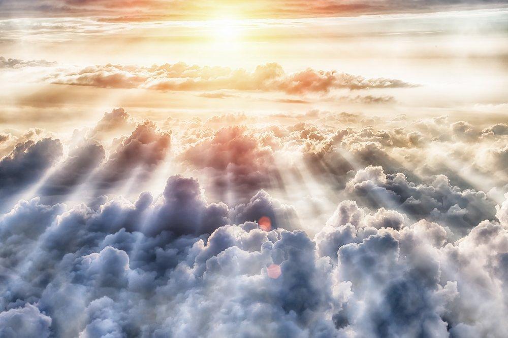 Slika na platnu Designwalls 2 - SunnyClouds (Sončni Oblaki)