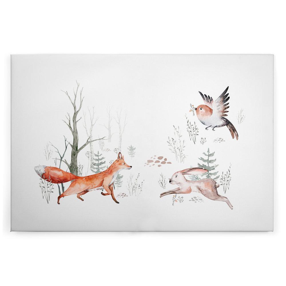 Slika na platnu Designwalls 2 - ForestFriends (Gozdni Prijatelji)